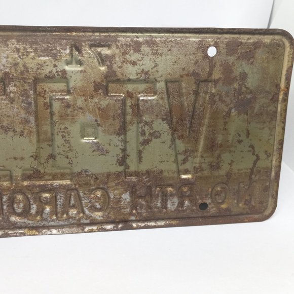 North Carolina 1971 License Tag--Low Number VT-11 - Picture 6 of 6